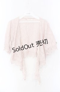 axes femme / 花総レースボレロ M ピンク O-25-08-26-020-AX-TO-YM-OS