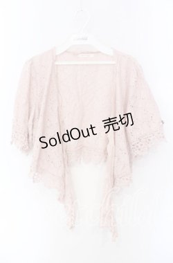 画像1: axes femme / 花総レースボレロ M ピンク O-25-08-26-020-AX-TO-YM-OS