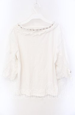 画像3: axes femme / コットンレース使いトップス F シロ O-25-08-26-021-AX-TO-YM-OS