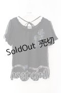 axes femme / チュ-ル重ねブーケプリントトップス M クロ O-25-08-26-024-AX-TO-YM-OS