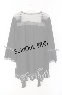 画像3: axes femme / ヨーク透けトッパーカーディガン M クロ O-25-08-26-025-AX-TO-YM-OS