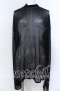 CuLLt / FALLEN ANGEL TATTOO  トップス XL ブラック O-25-08-27-006-PU-TO-IG-OS