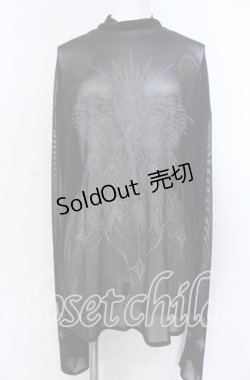 画像1: CuLLt / FALLEN ANGEL TATTOO  トップス XL ブラック O-25-08-27-006-PU-TO-IG-ZT064