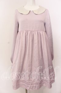 himitsu by syrup.(RoseMarie seoir) / 丸襟サテンワンピース  ラベンダー O-25-08-27-052-LO-OP-OW-ZT027