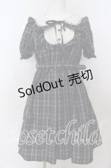 Secret Honey / チェック柄フリルセーラーワンピース  ネイビー O-25-08-27-054-CA-OP-OW-OS
