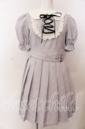 Ank Rouge / レースヨーク丸襟プリーツワンピース M 公式展開色：ブルー（パープル系） O-25-08-27-055-CA-OP-OW-OS