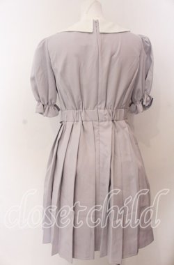 画像2: Ank Rouge / レースヨーク丸襟プリーツワンピース M 公式展開色：ブルー（パープル系） O-25-08-27-055-CA-OP-OW-OS