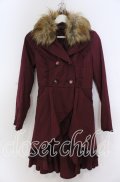 axes femme / スリットトレンチコート M ワイン O-25-08-27-057-AX-CO-YM-OS