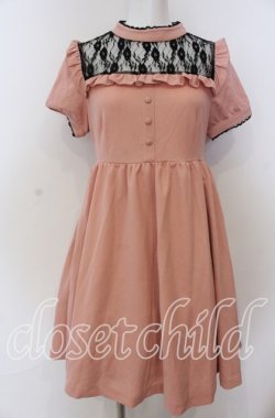 画像1: E hyphen world gallery / バックオープンワンピース M ピンク O-25-08-27-061-LO-OP-OW-OS