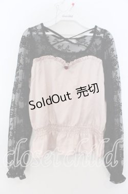 画像1: Ank Rouge / ビスチェ風切り替えプルオーバー M ピンク O-25-08-27-070-CA-TO-OW-ZT330