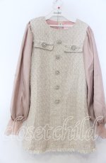 画像1: Swankiss / AD tweed kirakiraO/P ワンピース F ピンク O-25-08-27-073-CA-OP-OW-ZT236 (1)