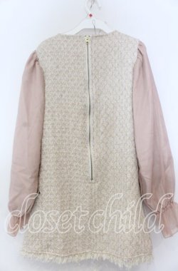 画像2: Swankiss / AD tweed kirakiraO/P ワンピース F ピンク O-25-08-27-073-CA-OP-OW-OS