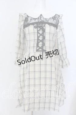 画像1: Ank Rouge / デコルテレース切り替えワンピース M アイボリー O-25-08-27-074-CA-OP-OW-OS