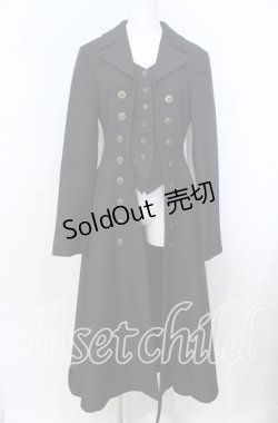 画像1: ATELIER BOZ / ロングローランドジャケット  ブラック シェルボタン O-25-08-27-008-EL-CO-IG-OS