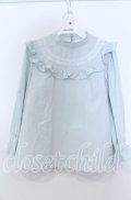 evelyn / レース配色プルブラウス  ミントブルー O-25-08-27-077-LO-BL-OW-OS