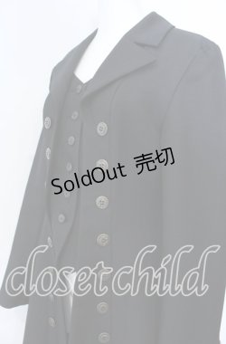 画像2: ATELIER BOZ / ロングローランドジャケット  ブラック シェルボタン O-25-08-27-008-EL-CO-IG-OS