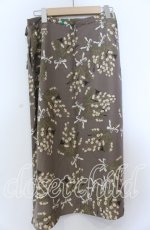 画像2: INGEBORG / すずらんプリントフロントリボンスカート  ブラウン O-25-08-27-081-LO-SK-IG-ZT022 (2)