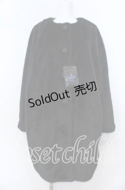 画像1: Moi-meme-Moitie / クロスローズノーカラーファーコート  ブラック O-25-08-27-009-MO-CO-IG-OS