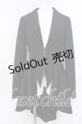 BPN / シャドーストライプジップフィッシュテールジャケット M ブラック O-25-08-27-014-GO-JA-IG-OS