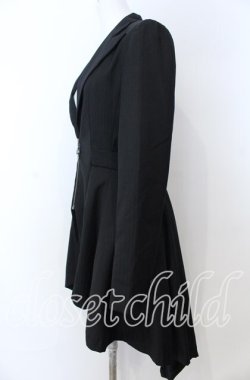画像2: BPN / シャドーストライプジップフィッシュテールジャケット M ブラック O-25-08-27-014-GO-JA-IG-OS
