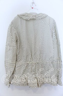 画像2: INGEBORG / ドットフリルオーバーブラウス  生成り×クロ O-25-08-27-016-LO-BL-IG-OS