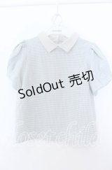 evelyn / ギャザースリーブブラウス  ブルーグレー O-25-08-27-031-LO-BL-OW-ZT091