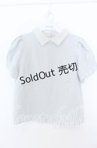 evelyn / ギャザースリーブブラウス  ブルーグレー O-25-08-27-031-LO-BL-OW-ZT091