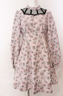 画像1: EATME / Rose Floral Patternワンピース M ピンク O-25-08-27-033-LO-OP-OW-OS