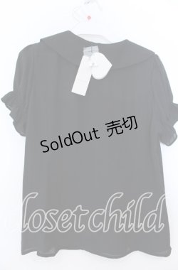 画像2: Ank Rouge / はしごレース配色ブラウス M クロ×シロ O-25-08-27-040-CA-BL-OW-OS