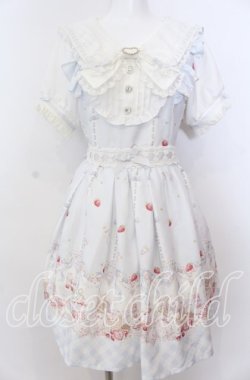 画像1: LIZ LISA / Sugary Treats Picnic柄ワンピース 2 サックス O-25-08-27-041-LO-OP-OW-OS