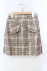 evelyn / ポケットチェックスカート  ベージュ O-25-08-28-033-LO-SK-OW-ZT372