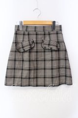 evelyn / ポケットチェックスカート  ブラウン O-25-08-28-038-LO-SK-OW-ZT372