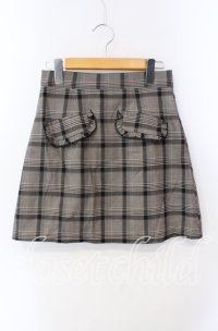 evelyn / ポケットチェックスカート  ブラウン O-25-08-28-038-LO-SK-OW-ZT372