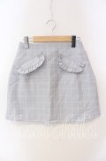 evelyn / チェックミニスカート  サックス O-25-08-28-040-LO-SK-OW-OS