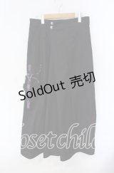 Qutie Frash / ジャガードサテン配色袴風パンツ  ブラック×パープル O-25-08-28-052-QU-PA-OW-ZT036