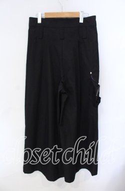 画像3: Qutie Frash / ジャガードサテン配色袴風パンツ  ブラック×パープル O-25-08-28-052-QU-PA-OW-OS