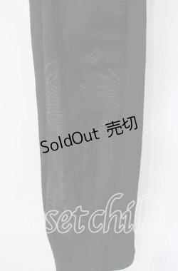 画像2: Qutie Frash / 龍ptストレッチパンツ  ブラック O-25-08-28-053-QU-PA-OW-ZT149