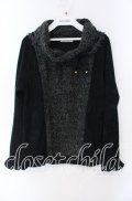 axes femme / 切替ハイネックニットプルオーバー M クロ O-25-08-28-1038-AX-TO-OW-OS