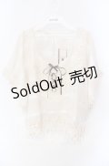 axes femme / モチーフレースドルマンブラウス M キナリ O-25-08-28-1041-AX-TO-OW-OS