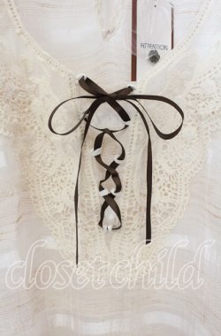 画像2: axes femme / モチーフレースドルマンブラウス M キナリ O-25-08-28-1041-AX-TO-OW-OS
