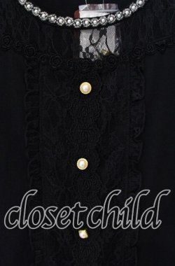 画像2: axes femme / ビスチェ風フレア袖プルオーバー M クロ O-25-08-28-1043-AX-BL-OW-OS