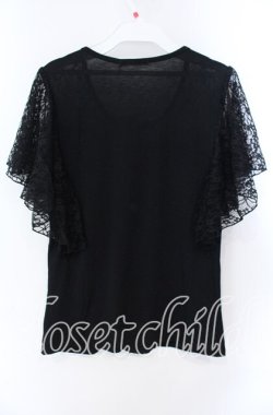 画像3: axes femme / ビスチェ風フレア袖プルオーバー M クロ O-25-08-28-1043-AX-BL-OW-OS