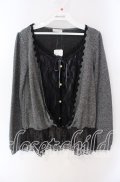 axes femme / レイヤード風プルオーバー M クロ O-25-08-28-1045-AX-TO-OW-OS