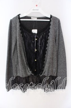 画像1: axes femme / レイヤード風プルオーバー M クロ O-25-08-28-1045-AX-TO-OW-OS