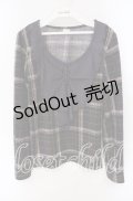 axes femme / シフォンリボンプルオーバー M パープル O-25-08-28-1010-AX-TO-OW-OS
