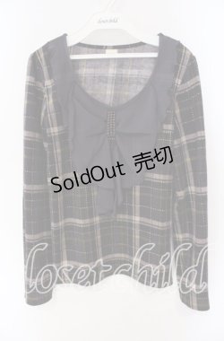 画像1: axes femme / シフォンリボンプルオーバー M パープル O-25-08-28-1010-AX-TO-OW-OS