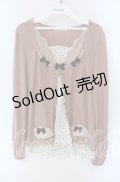 axes femme / ベロアリボン配色重ね着風プルオーバー M ピンク O-25-08-28-1002-AX-TO-OW-OS