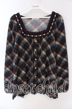 画像1: axes femme / はしごレース使いプルオーバー M パープル O-25-08-28-1016-AX-TO-OW-OS