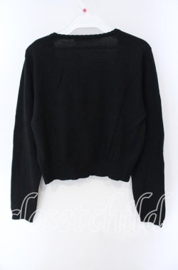 画像3: axes femme / リボン＆チュールフリルショートカーディガン M クロ O-25-08-28-1019-AX-TO-OW-OS