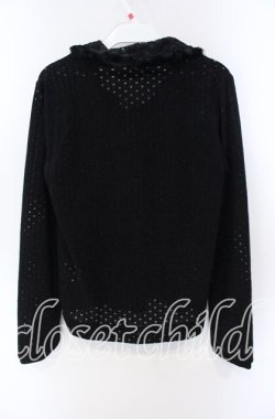 画像3: axes femme / 襟ファー付きドットカーデ M クロ O-25-08-28-1020-AX-TO-OW-OS